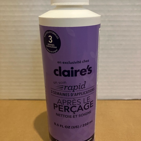 Claire’s Piercing Aftercare Saline Solution for Piercings 8.5 fl oz - Picture 2 of 4